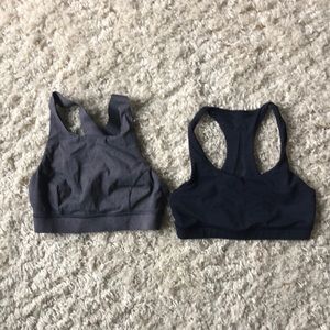 Lululemon sports bras, great condition, dark navy, gray/black pattern